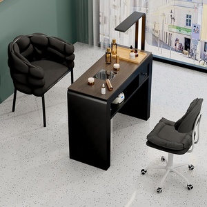 Table de manucure professionnelle moderne multifonctionnelle avec éclairage LED intégré, plateau spacieux et rangements, idéale pour salon de beauté - Product Image 2