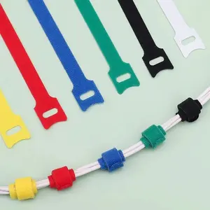 Good Price Colorful Strips Cable Organizer Wires Management Hook And Loop Cable Ties