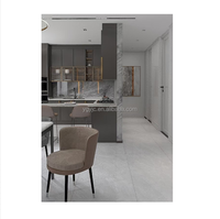Carrelage en céramique gris foncé 750*1500 avec clips en acier inoxydable pour salle de bain, salon, escalier, entrepôt, maison, antidérapant, 10 mm