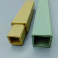 Tube carré en plastique coloré de 20 mm, 25 mm, 30 mm