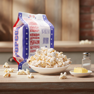 Popcorn aromatisé pour micro-ondes 100g/60/100 sachets – Snacks céréaliers en gros, saveur crémeuse et sucrée - Product Image 1