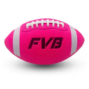 Fvb เครื่องเย็บขนาด7แบบทางการพีวีซีกันลื่นสีชมพูอเมริกันฟุตบอลสำหรับฝึกซ้อม