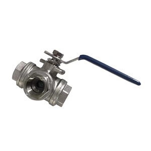 Válvula de Bola Flotante de Acero Inoxidable de Tres Vías de 1/2"-4" con Tipo T - Product Image 4