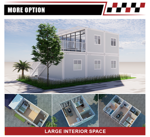 Cammi House: Casa Container Smontabile da 40 Piedi con Balcone, Costruzione in Pannelli Sandwich, <span class=keywords><strong>Design</strong></span> Traspirante, <span class=keywords><strong>Spazio</strong></span> Abitativo Moderno per Esterni - Product Image 2