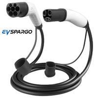 Câble de charge pour véhicule électrique Tesla de type 2, IEC62196 Type 2 vers NACS, cordon de charge AC 32A pour Tesla Model 3 Y S X, pour station de recharge publique
