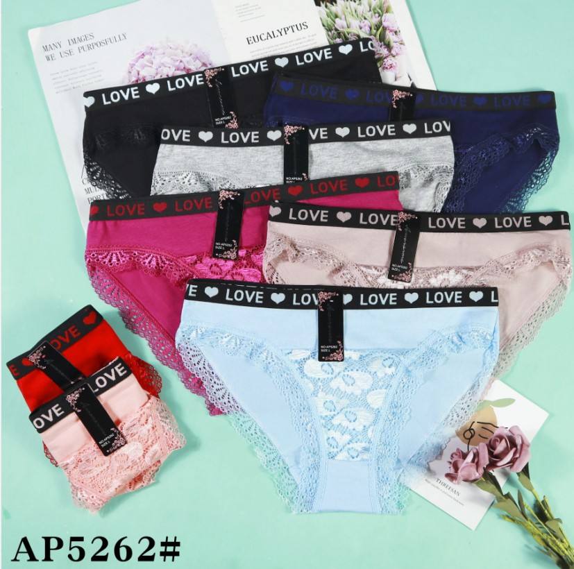 Wholesale Hot Sell Customized Low Price Comfortable Cotton Mid-waist Sexy Lace Breathable Woman Lingerie