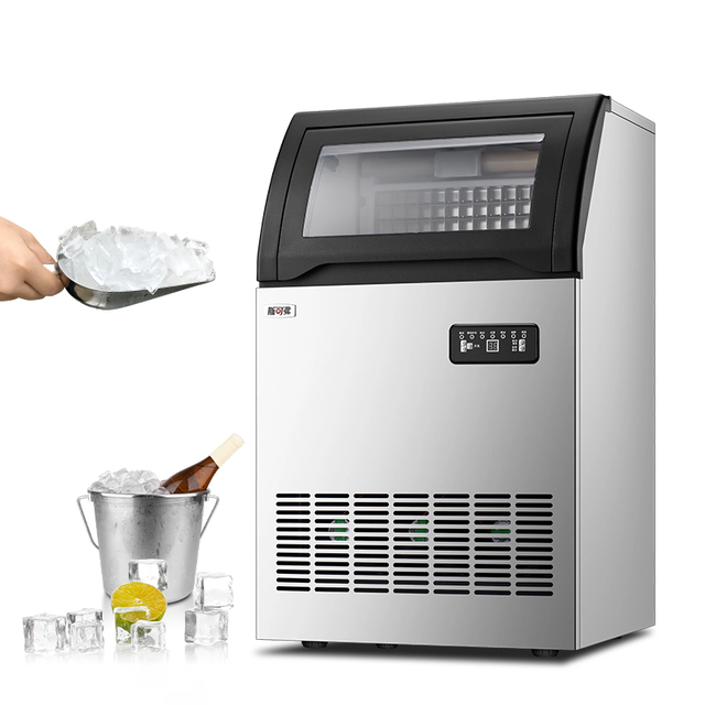 High Capacity Electric Commercial Ice Maker Machine Undercounter Ice Cubes Making for Household & Hotel Use