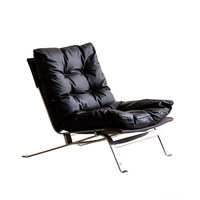 Fauteuil inclinable minimaliste italien Bauhaus, canapé individuel paresseux de style mid-century pour salon et balcon
