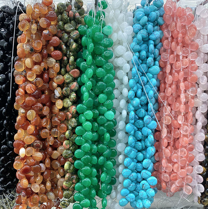 2024 Crystal Beads Jewellery Making Teardrop Beads Genuine Natural Loose Gemstone Stone Beads for Jewelry Making