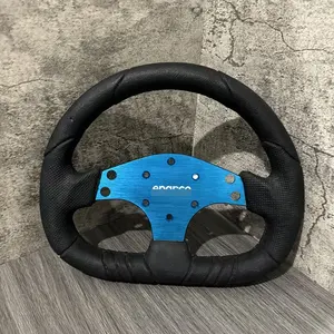 कार स्टीयरिंग व्हील ड्रिफ्ट रेसिंग प्रकार उच्च गुणवत्ता हाथ सिलाई लोगो कस्टम अद्वितीय स्टीयरिंग व्हील