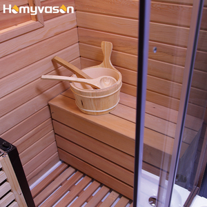 Sauna à vapeur en bois de pruche à la mode de luxe, design de salle, sauna intérieur sec et humide pour 1 personne, très populaire, pas cher - Product Image 3