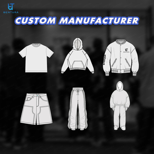 BENTURA Knip- en naaifabrikant 2-delige sets OEM Hoge kwaliteit katoenen joggingbroek en hoodie set Op maat gemaakte trainingspak voor heren - Product Image 1