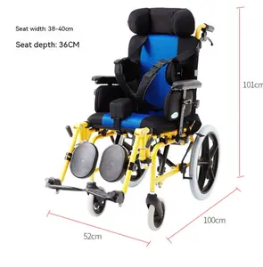 Armlehne verstellbare Aluminium legierung Klapp licht Voll liegender Rollstuhl Kinder Indoor Kinder rollstuhl Für Kinder