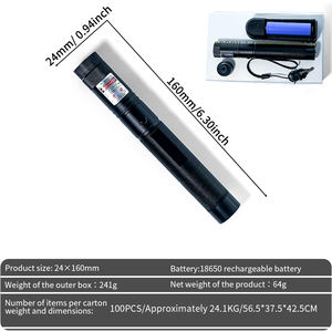 Puntero láser verde con batería y cargador, cabezal multifunción, bloqueo de seguridad, enfoque ajustable, ideal para presentaciones, enseñanza - Product Image 5