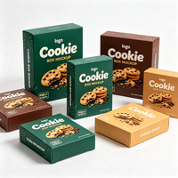 Boîte à biscuits vert foncé imprimée offset de qualité supérieure, expédition rapide en 72h, emballage en carton biodégradable