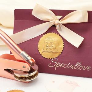 आधिकारिक सील एम्बॉसर कस्टम एम्बॉसर स्टांप हैंडहेल्ड कॉर्पोरेट सील शादी मानक सरल प्रतीक टिकटों - Product Image 2