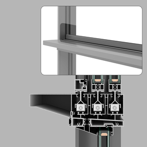 หน้าต่างบานเลื่อนกันยุงแบบกระจกนิรภัยสองชั้น กรอบอลูมิเนียมอัลลอยด์ทันสมัย ยี่ห้อ EBON - Product Image 6
