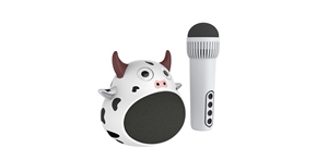 Giá Rẻ Màu Xanh Lá Cây Dễ Thương Bò Xách Tay Mini Karaoke Loa Với <span class=keywords><strong>Bluetooth</strong></span> Không Dây Mic Dễ Thương Thiết Bị Âm Thanh Cho Trẻ Em - Product Image 3