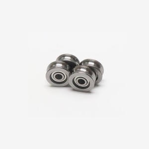 Polea de rodamiento de bolas de acero inoxidable con ranura Tipo U de gran oferta AS1129 tamaño 4*16,5*7mm para máquina de impresión Offset - Product Image 5