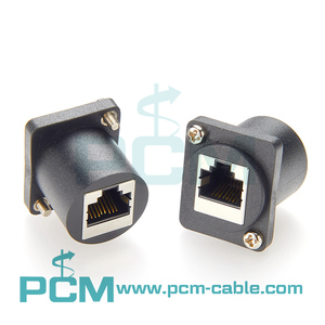 D loạt RJ45 nữ Chassis núi nối XLR vỏ <span class=keywords><strong>Ethernet</strong></span> feedthrough nối mạng Coupler RJ45 Bảng điều chỉnh núi Cáp - Product Image 4