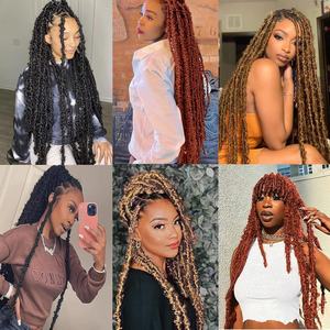 <span class=keywords><strong>Xtrend</strong></span> 36 pouces, tresses synthétiques à crocheter, style Butterfly Locs, longues, noires, effet vieilli, double trame, tissées à la machine, douces, pour femmes, 850g - Product Image 6