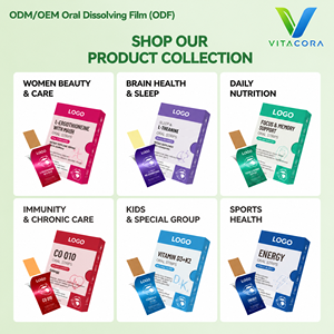 Bandes de film orales hydrosolubles à l'<span class=keywords><strong>acide</strong></span> <span class=keywords><strong>hyaluronique</strong></span> et à la vitamine C 60g OEM ODM – Complément hydratant pour la peau, éclaircissant et revitalisant - Product Image 3