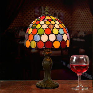 Usine chinoise en gros personnalisé européen Vintage vitrail motif <span class=keywords><strong>libellule</strong></span> abat-jour <span class=keywords><strong>Tiffany</strong></span> <span class=keywords><strong>lampe</strong></span> de table Flexible AC - Product Image 3