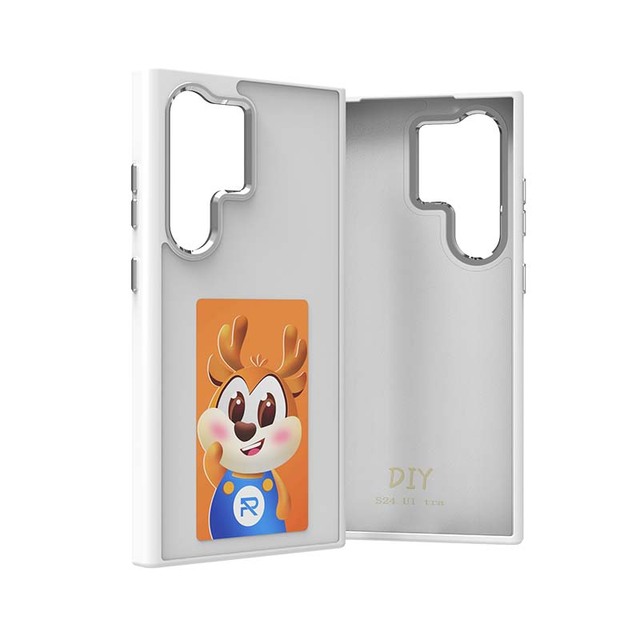 E Ink Screen Display Cute Case for Girls 360 Bumper Premium Shockproof Mobile Phone Case for Samsung Galaxy S24plus S22 ultra