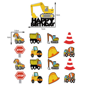 Globos de Vehículos de Ingeniería, Decoración para Fiestas de Construcción, Excavadora, Cumpleaños Infantiles, Bulldozer, Tractor, Camión, Globo de Cumpleaños - Product Image 2