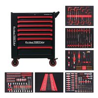 Ensemble d'outils de mécanicien professionnel de 252 pièces avec 6 plateaux en mousse EVA, organisateur de rangement pour tiroirs à outils pour garage