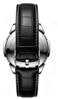 Montre chronographe en cuir avec logo personnalisé, mouvement à quartz de luxe G10.212, montre originale de marque avec bracelet en caoutchouc