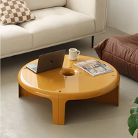 Table basse ronde en plastique moderne et créative, écologique, avec rangement - Mobilier modulaire à emboîtement pour salon, assorti gratuitement