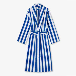 Peignoir en tissu éponge teint en fil de coton pur pour hommes Peignoir de spa à rayures <span class=keywords><strong>Bon</strong></span> peignoir absorbant - Product Image 1