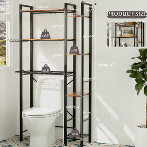 Tủ đựng đồ 3 tầng trên bồn cầu, kệ nhà tắm bền chắc phía trên bồn cầu có giá để đồ bên hông - Product Image 2