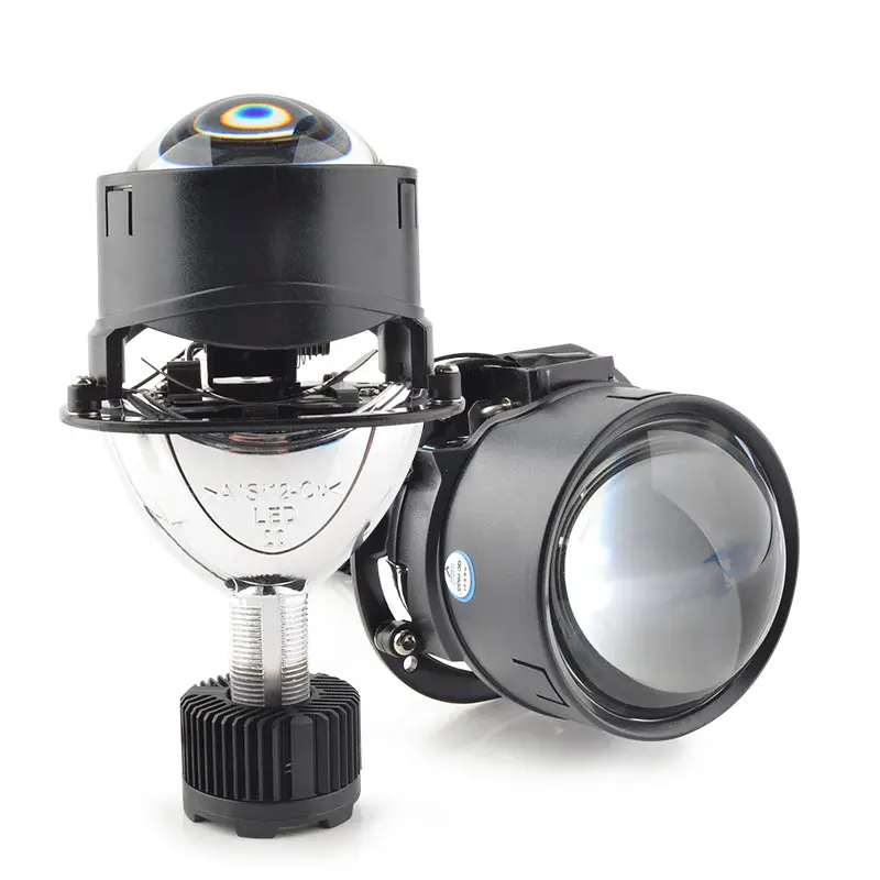 Bi Led proyector lente 2,5 pulgadas Universal coche Bi xenón Hid proyector lente Led faro proyector lente para coche