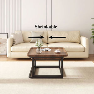 Mesa de centro cuadrada moderna de lujo (2 piezas), tablero de densidad, mesa auxiliar nórdica moderna multifunción, escritorio para sala de estar/dormitorio - Product Image 4