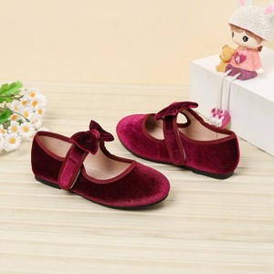 Stivaletti piatti HZBC con fiocco in stile western da ragazza, in pelle scamosciata, con suola in gomma e fodera in pelle, colore unico - Product Image 3