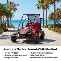 Kart électrique 2 places ApexJoy CROSSER E500-48V 500W homologué CE, buggy tout-terrain parent-enfant, kart utilitaire à batterie pour grossistes