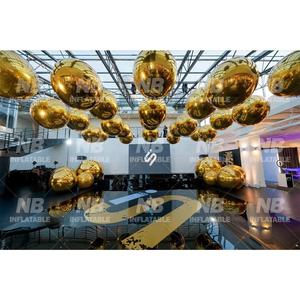 Gold High Quality Inflatable Balloon <b>Mirror</b> <b>Ball</b> Sphere PVC Reflective Waterproof for Brand Celebrations Customized Hanging Infl - Product Image 2