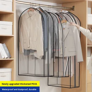 Nuevo estilo transparente colgante 3D ropa del hogar protectores a prueba de polvo chaqueta transparente traje armario ropa colgante - Product Image 2