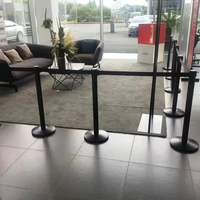 Poteau noir de barrière de file d'attente de ceinture rétractable de prix bon marché pour la banque