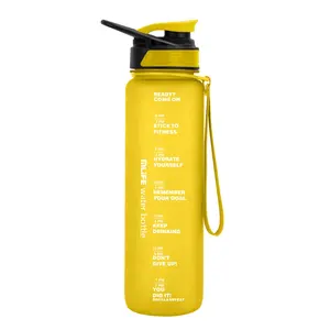 زجاجة مياه بلاستيكية 1000 مل صديقة للبيئة من Mlife عصارة مياه تحفيزية رياضية