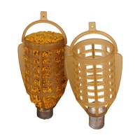 Cage à appâts en plastique pour la pêche à la carpe avec stabilisateur de plomb fixe 30 40 50 60g