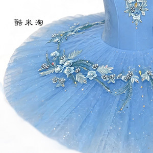 <span class=keywords><strong>Jupe</strong></span> tutu de ballet vintage Empire Bleu Bleu-Pierre, style Blanche-Neige, pour enfants et adultes, costume de spectacle, robe en <span class=keywords><strong>tulle</strong></span> bouffante - Product Image 4