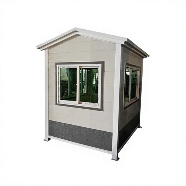 OEM Size Portable Temporary Industrial Steel Waterproof Security Kiosk Outdoor Guard Cabin