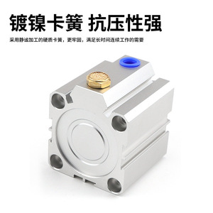 Cylindre pneumatique STA50 à simple effet, piston à compression de ressort, joint d'étanchéité, double action disponible, tailles 50-5 10 15 20 25 30 40 50 - Product Image 4