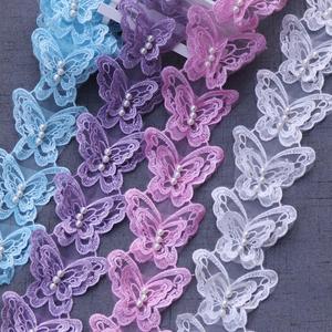 Pita Organza Bunga Kupu-kupu yang Dapat Dicuci, Renda Rajut untuk Pernikahan, Bordir DIY, Patchwork Buatan Tangan, Perlengkapan Jahit, Kerajinan - Product Image 1