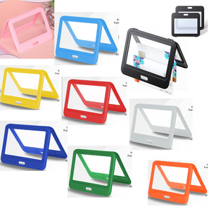 Porta Tarjetas Horizontal Transparente de Doble Cara, Multicolor, para Tarjetas de Comedor Universitario y Tarjetas de Autobús - Product Image 1