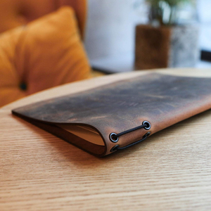 ที่ใส่เมนูหนัง Crazy Horse ที่ใส่เมนู A5สำหรับคาเฟ่โฟลเดอร์เมนูไวน์สั่งทำได้สองทบสำหรับบาร์ - Product Image 6