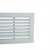 Grille de ventilation linéaire encastrée sans cadre à lamelles pour sortie d'air conditionné central, installation au plafond et au mur